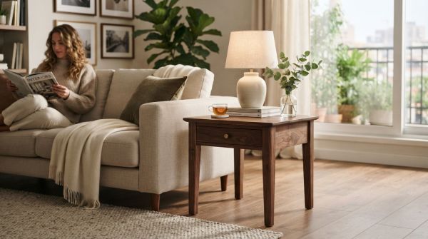 Les atouts d'un bout de canapé en noyer pour une déco chic